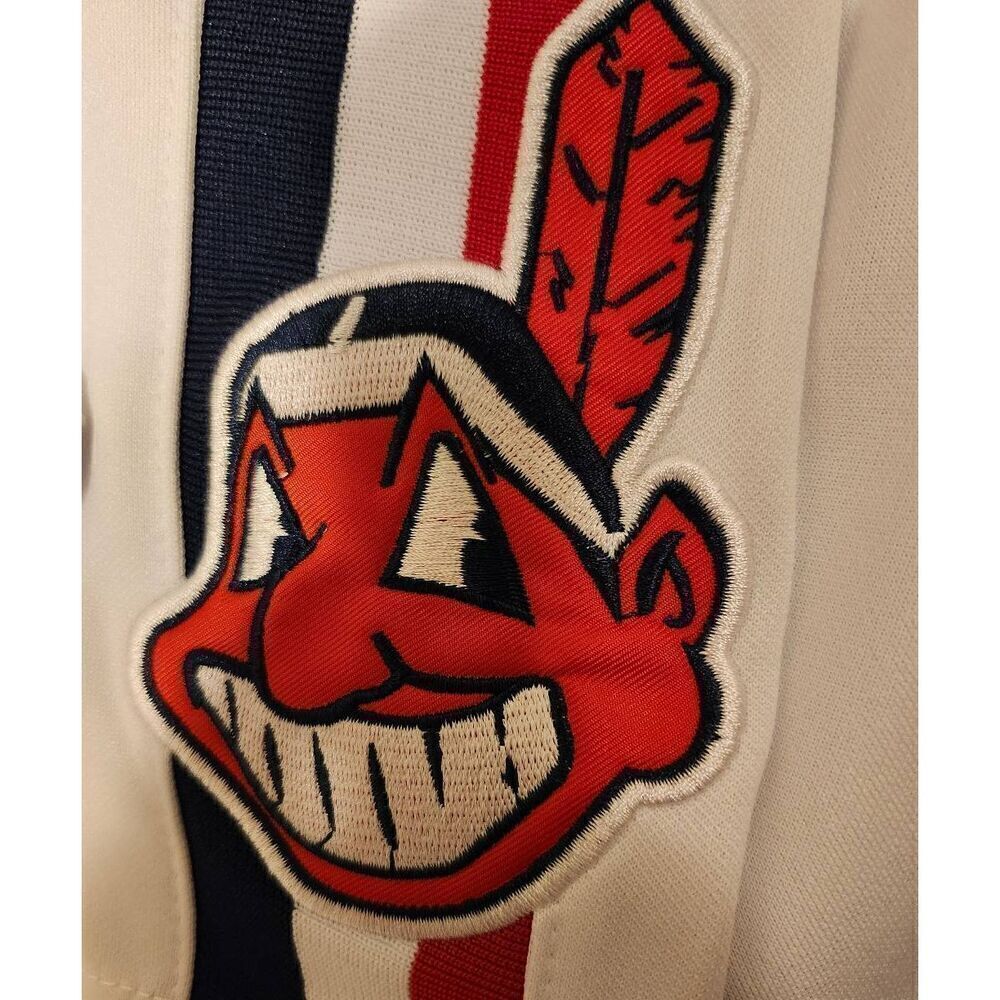Jersey Nation RICKY "WILD THING" VAUGHN Cleveland Indians 1980's Majestic Baseba - Picture 6 of 8